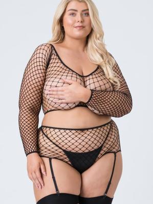 Schönes blondes Plus-Size-Model