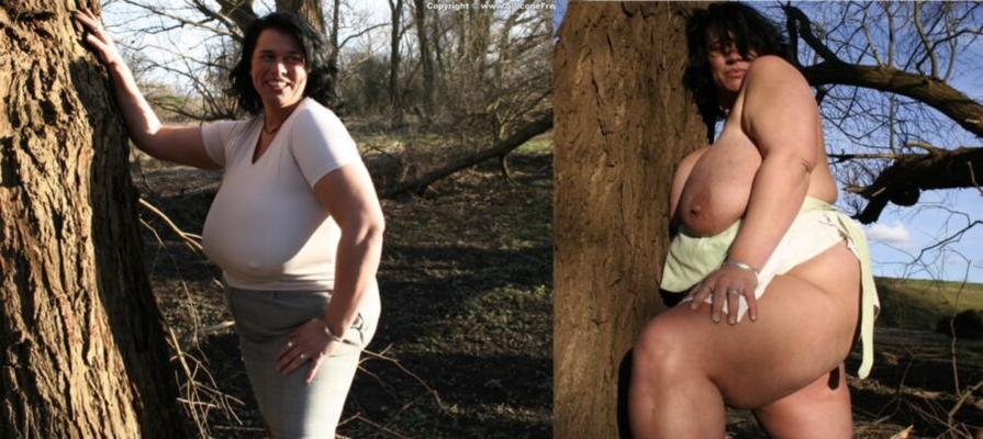 BBWs nackt im Wald
