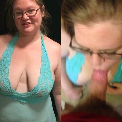 BBW Sarah vestida e despida