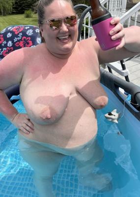 Lustige fette Frau