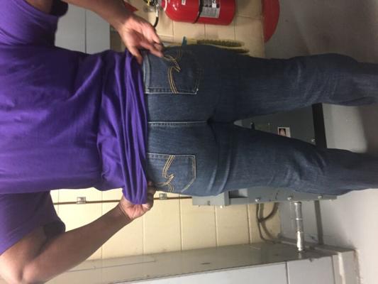 Bbw Arsch in Jeans @ Arbeit
