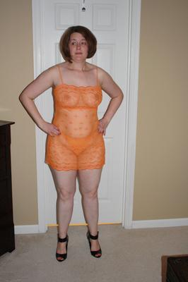 19-я фотосессия толстой свиньи Carrie Lynn, шлюшка Orange Crush