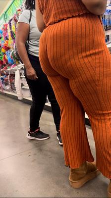 Candid Big Sloppy Ebony BBW Teen Ass