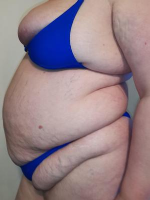 Bbw wife blue bikini 